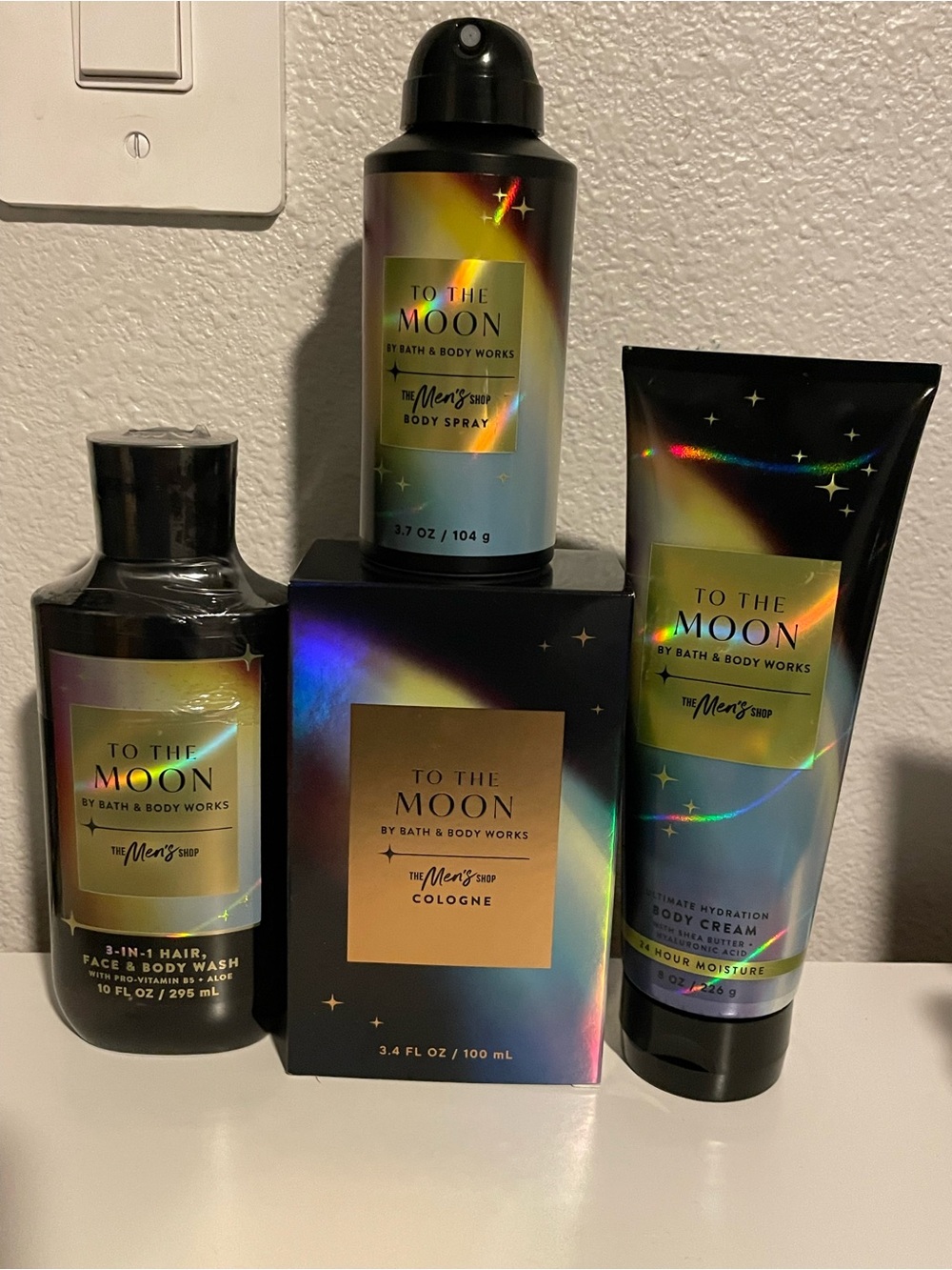 To The Moon by Bath & Body Works - Men's Bath & Body Set (Iridescent Black)
